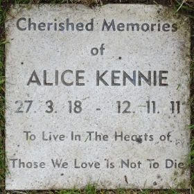 Kennie memorial stone