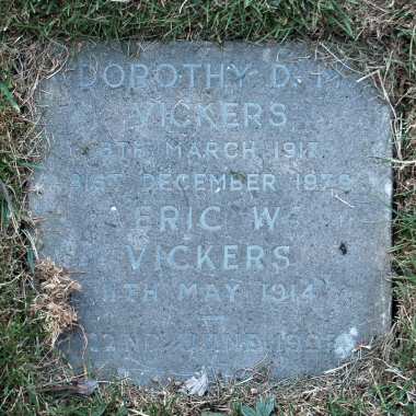Vickers memorial stone