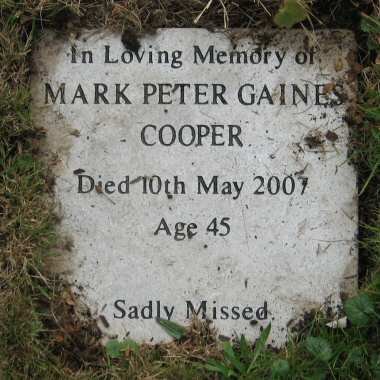 Cooper memorial stone