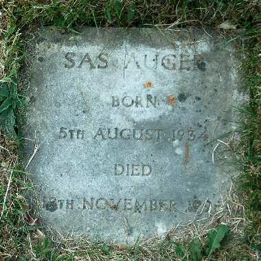 Auger memorial stone