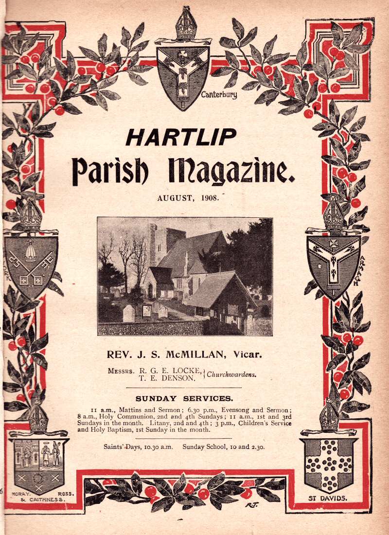 Parish Magazine page number 1 for Aug 1908