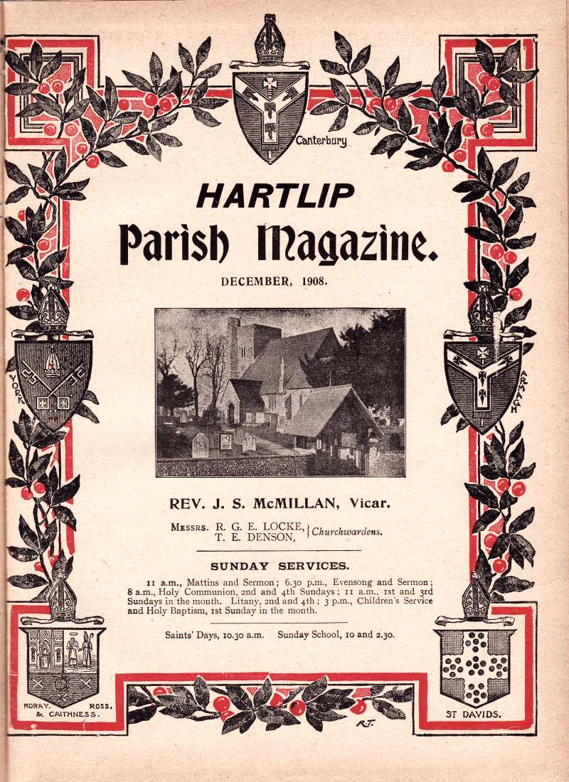 Parish Magazine page number 1 for Dec 1908