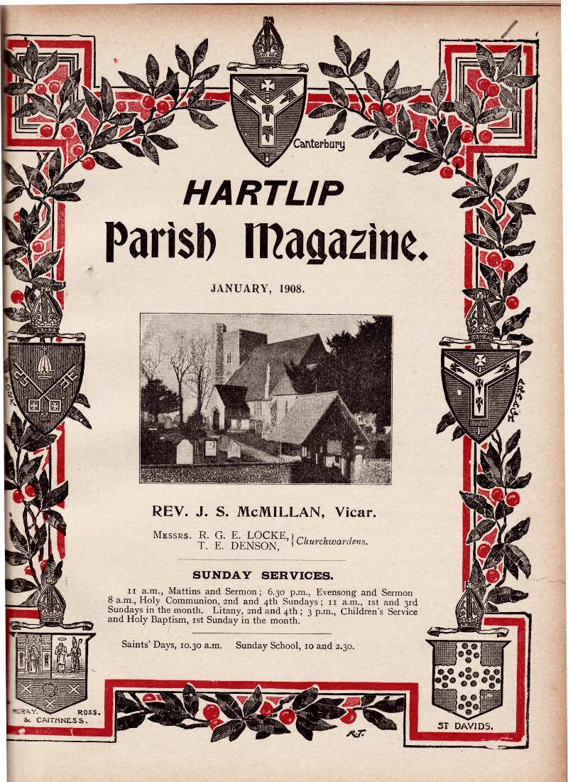 Parish Magazine page number 1 for Jan 1908
