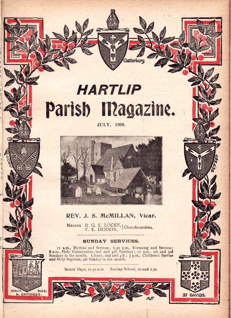 Parish Magazine page number 1 for Jul 1908