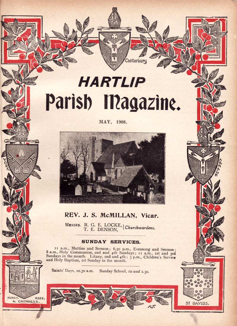 Parish Magazine page number 1 for May 1908