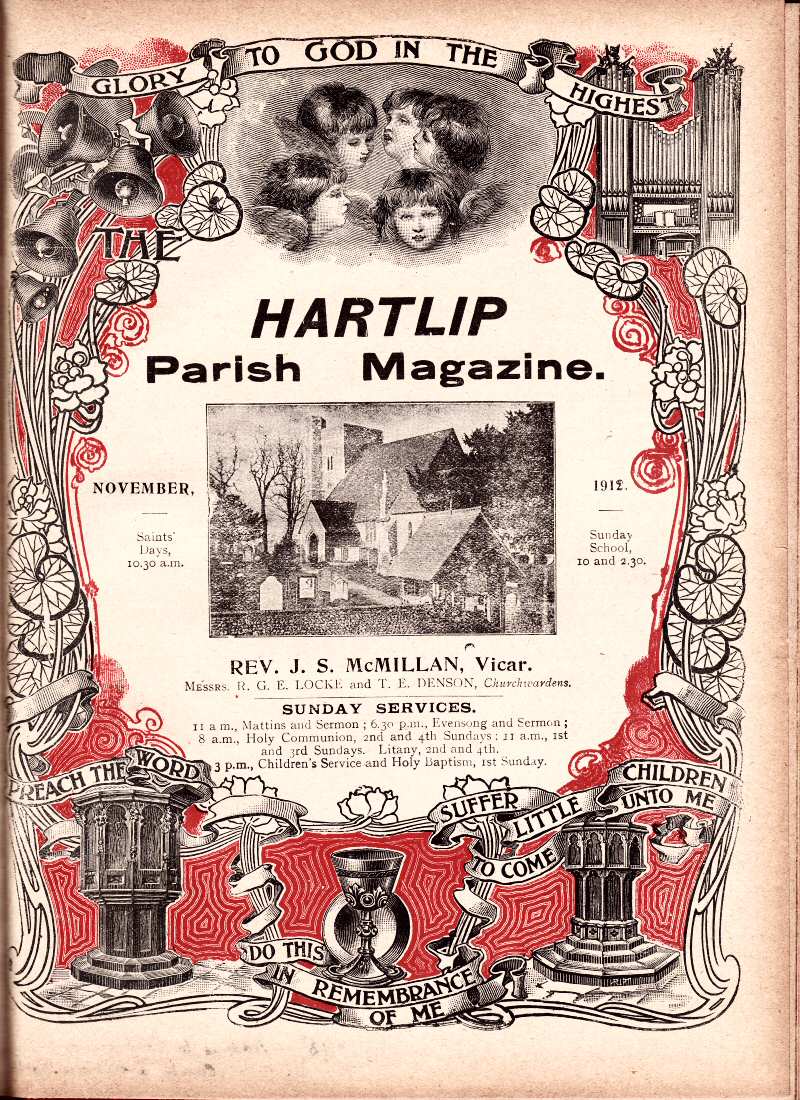 Parish Magazine page number 1 for Nov 1912