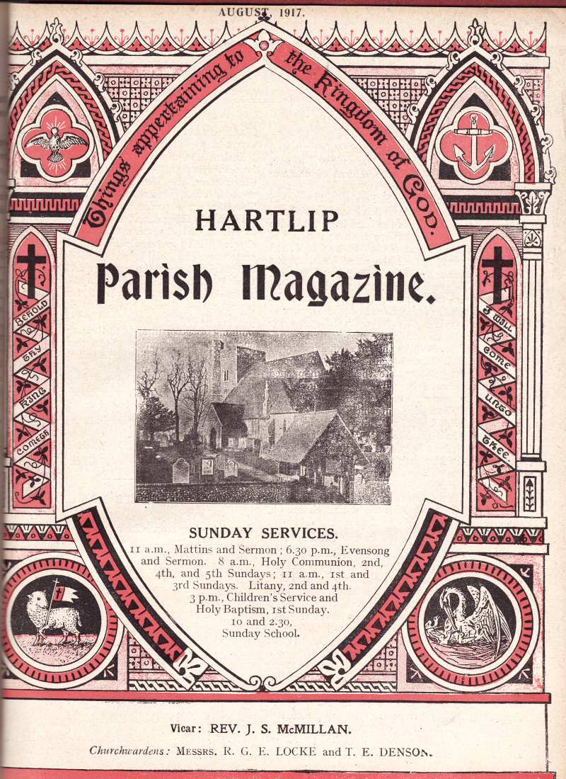 Parish Magazine page number 1 for Aug 1917