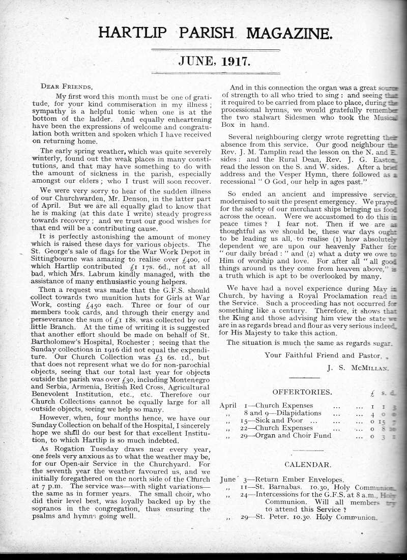 Parish Magazine page number 2 for Jun 1917