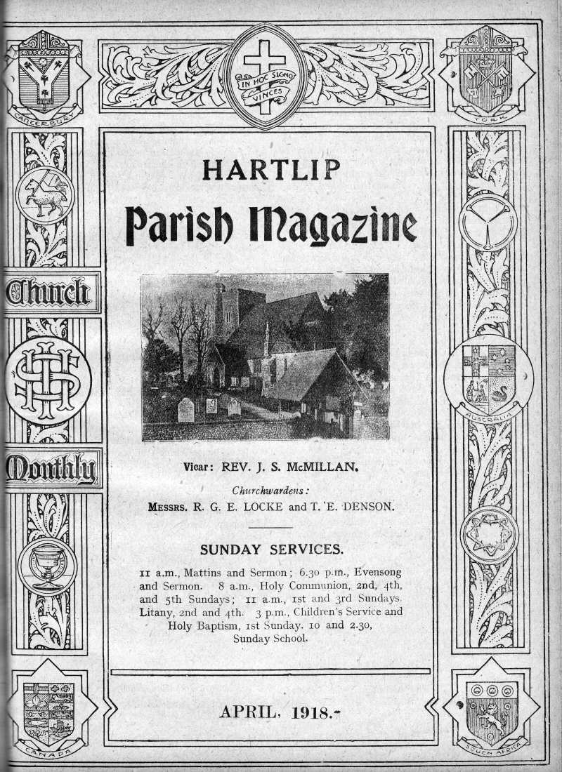 Parish Magazine page number 1 for Apr 1918
