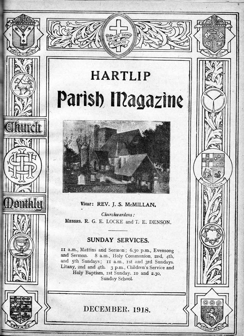 Parish Magazine page number 1 for Dec 1918