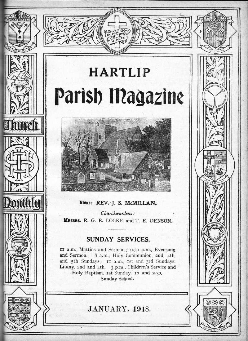 Parish Magazine page number 1 for Jan 1918