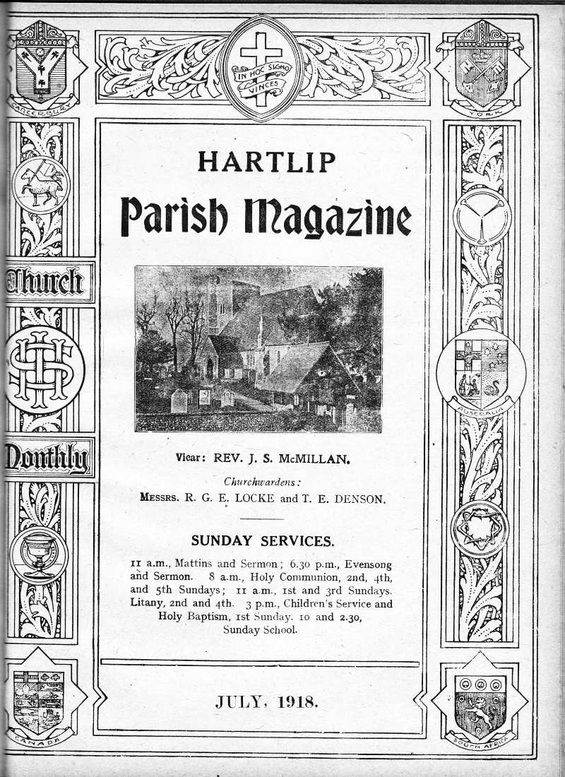 Parish Magazine page number 1 for Jul 1918
