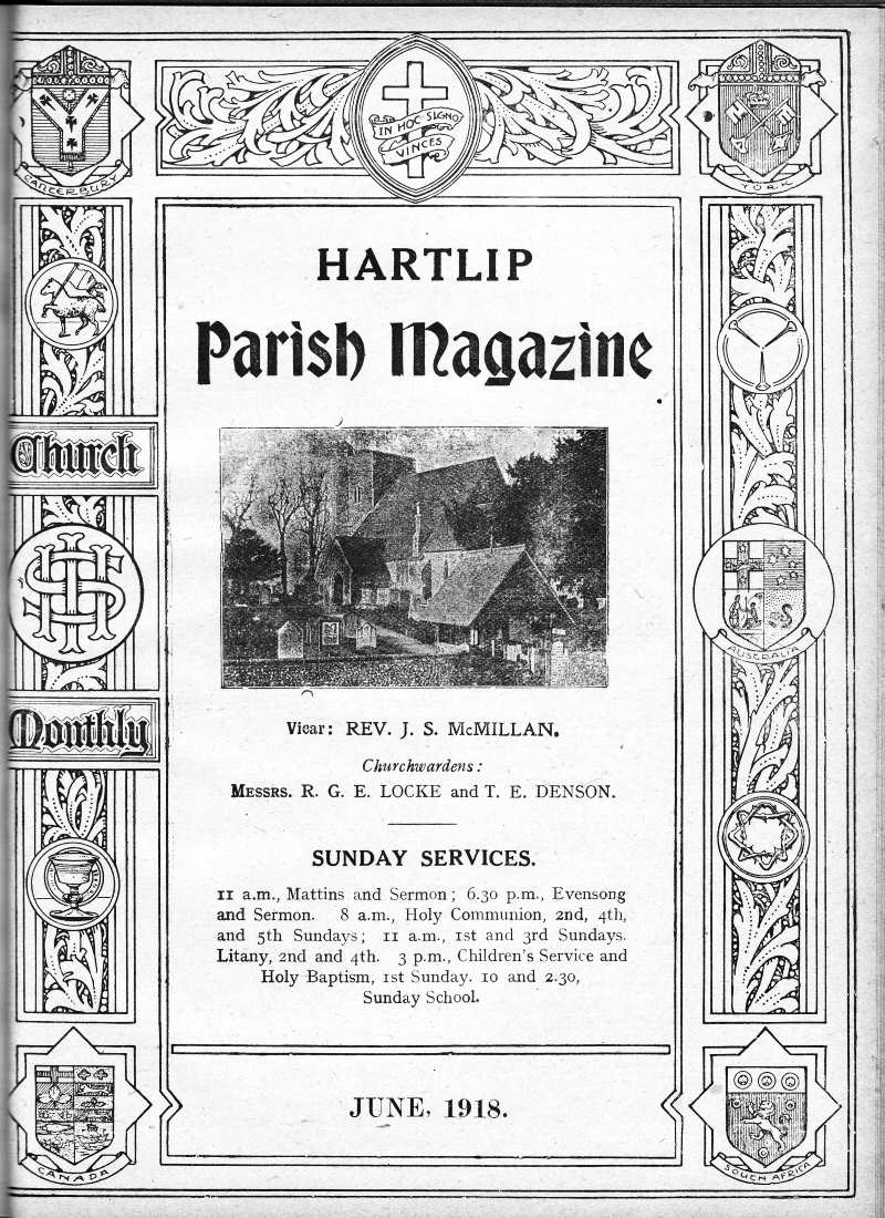 Parish Magazine page number 1 for Jun 1918
