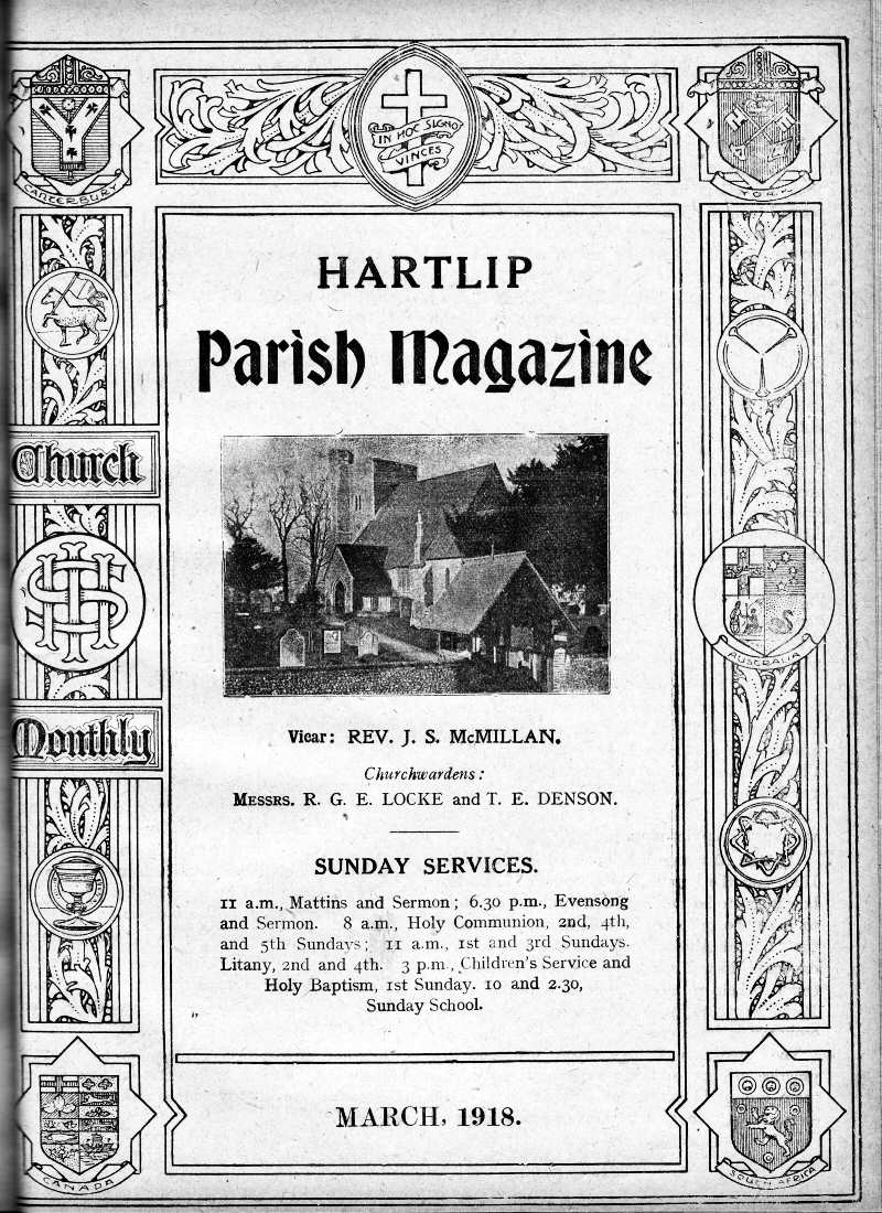 Parish Magazine page number 1 for Mar 1918