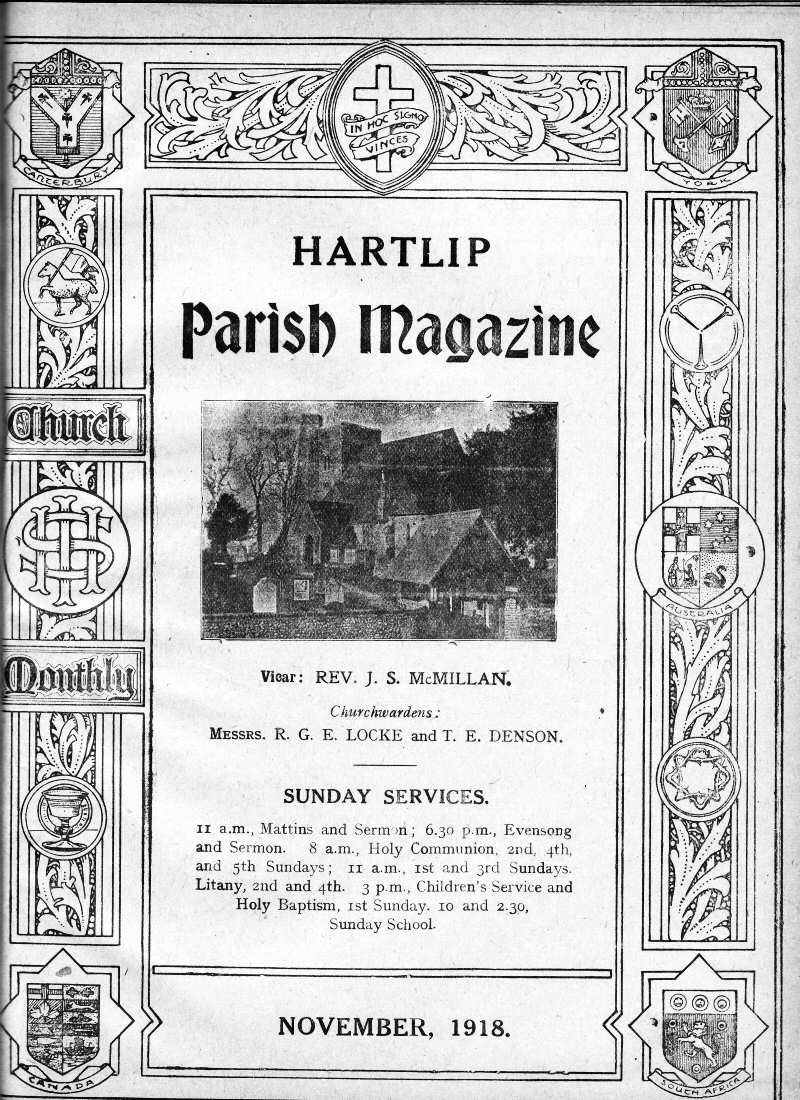Parish Magazine page number 1 for Nov 1918