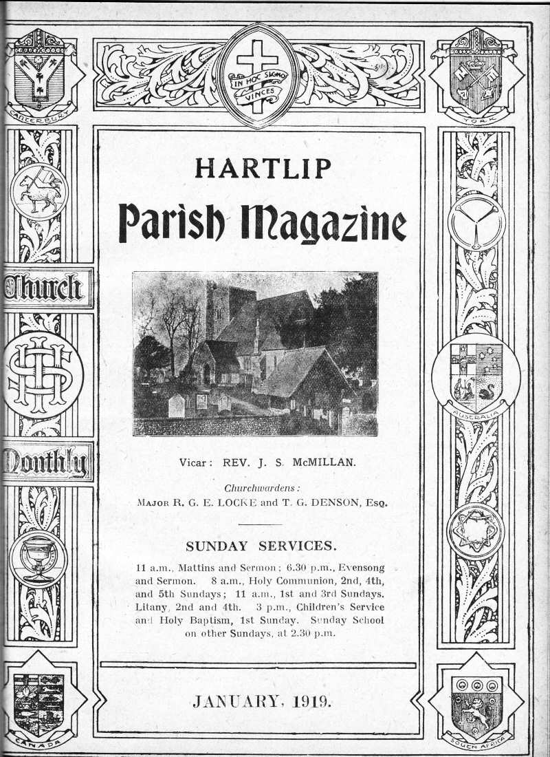 Parish Magazine page number 1 for Jan 1919