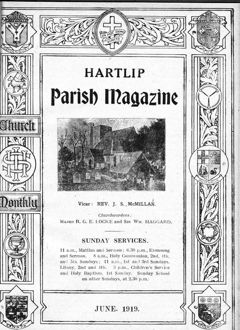 Parish Magazine page number 1 for Jun 1919