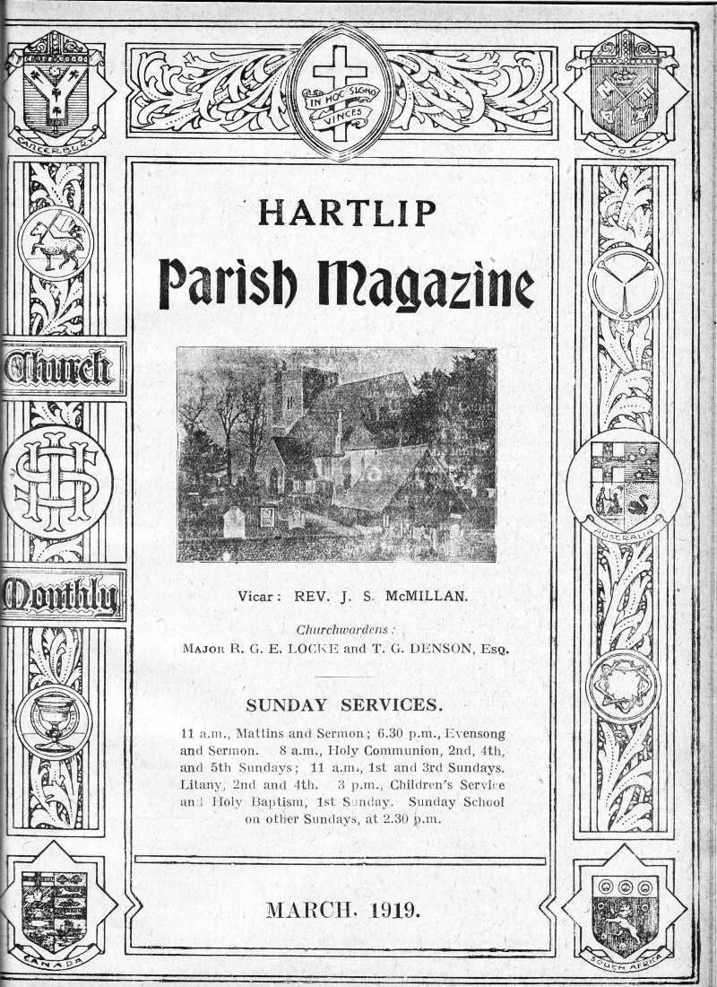 Parish Magazine page number 1 for Mar 1919