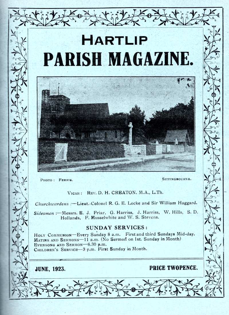 Parish Magazine page number 1 for Jun 1923