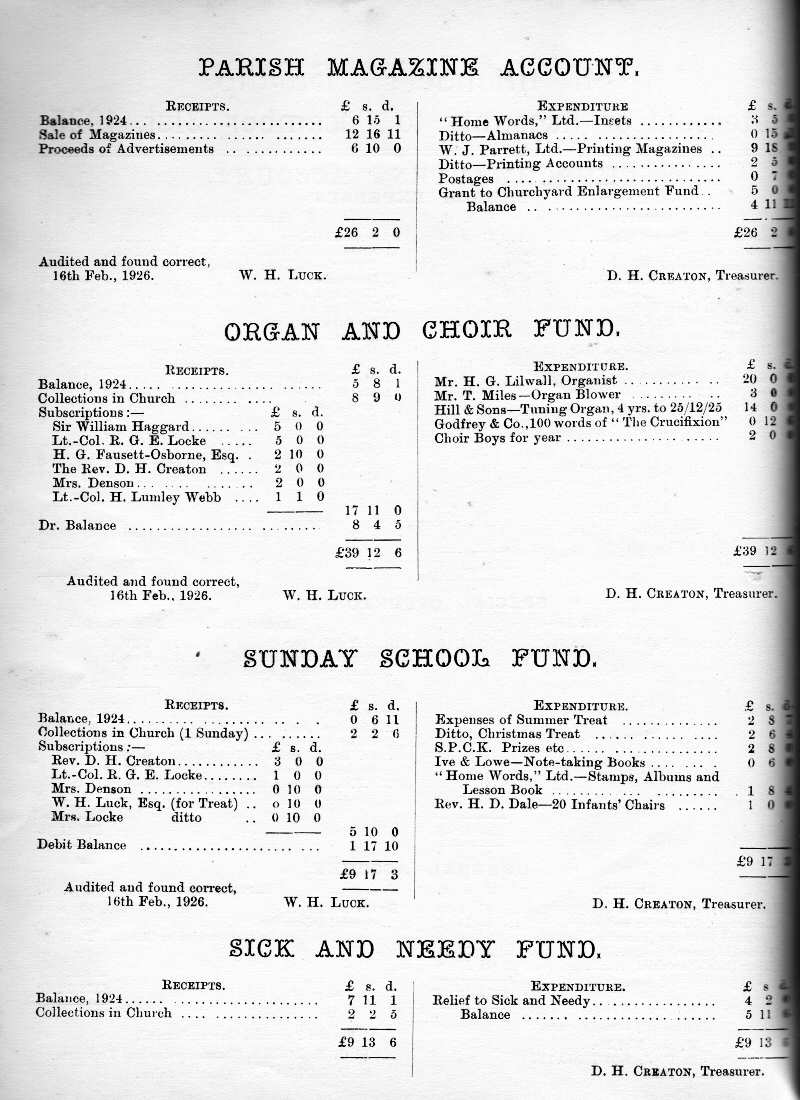 Parish Magazine page number 4 for Mar 1926