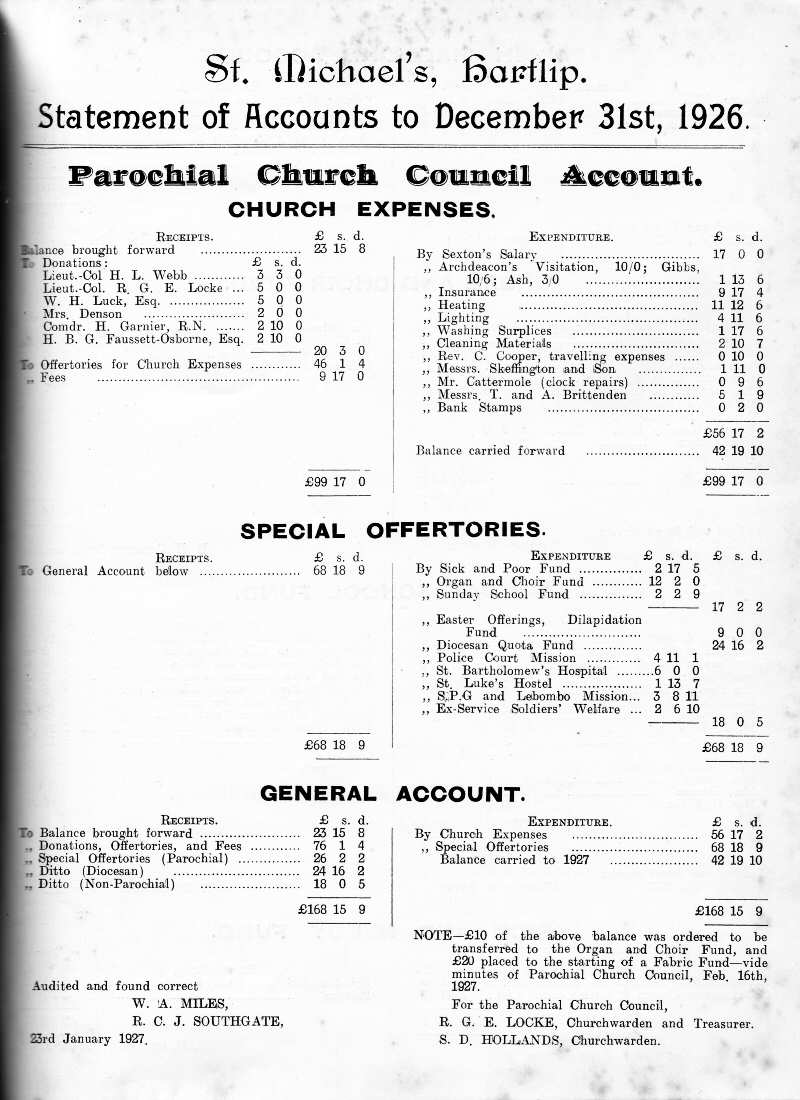 Parish Magazine page number 3 for Mar 1927