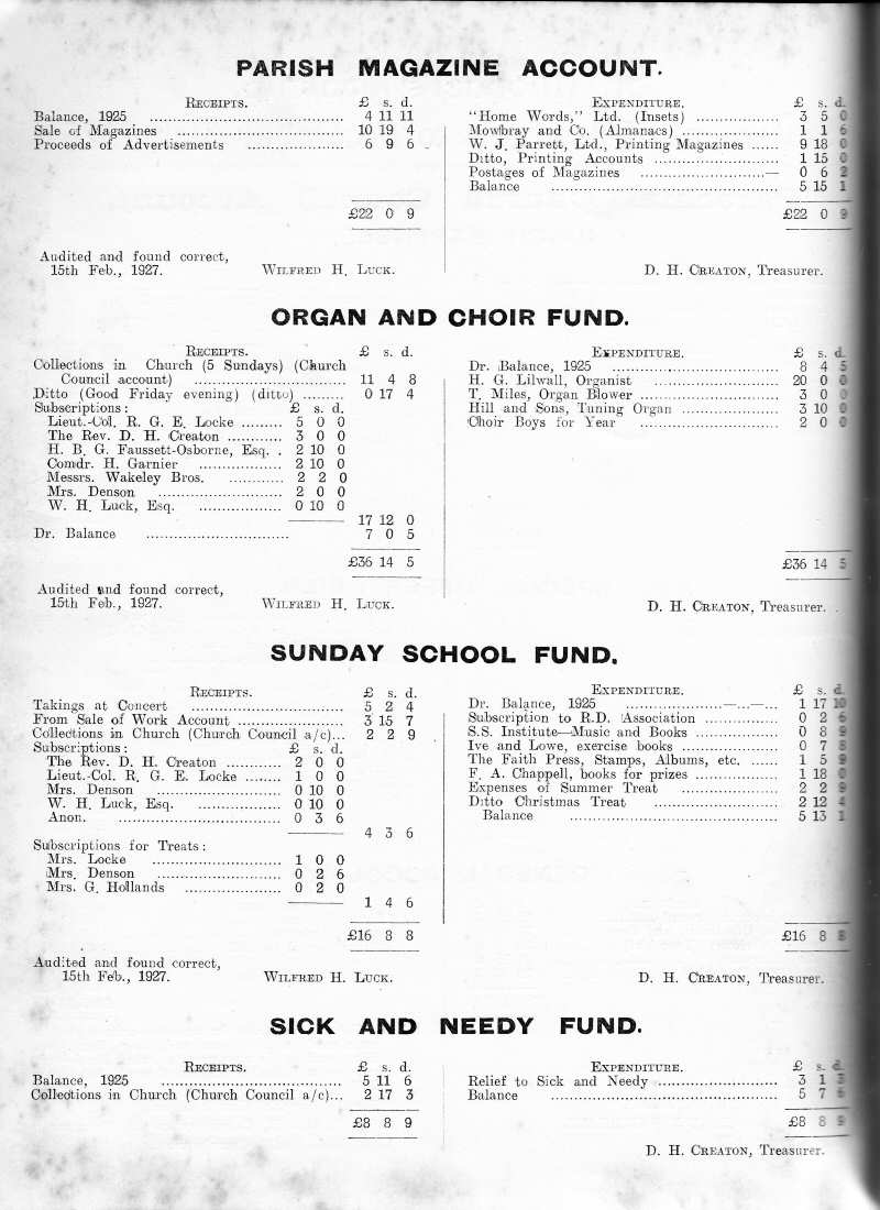 Parish Magazine page number 4 for Mar 1927