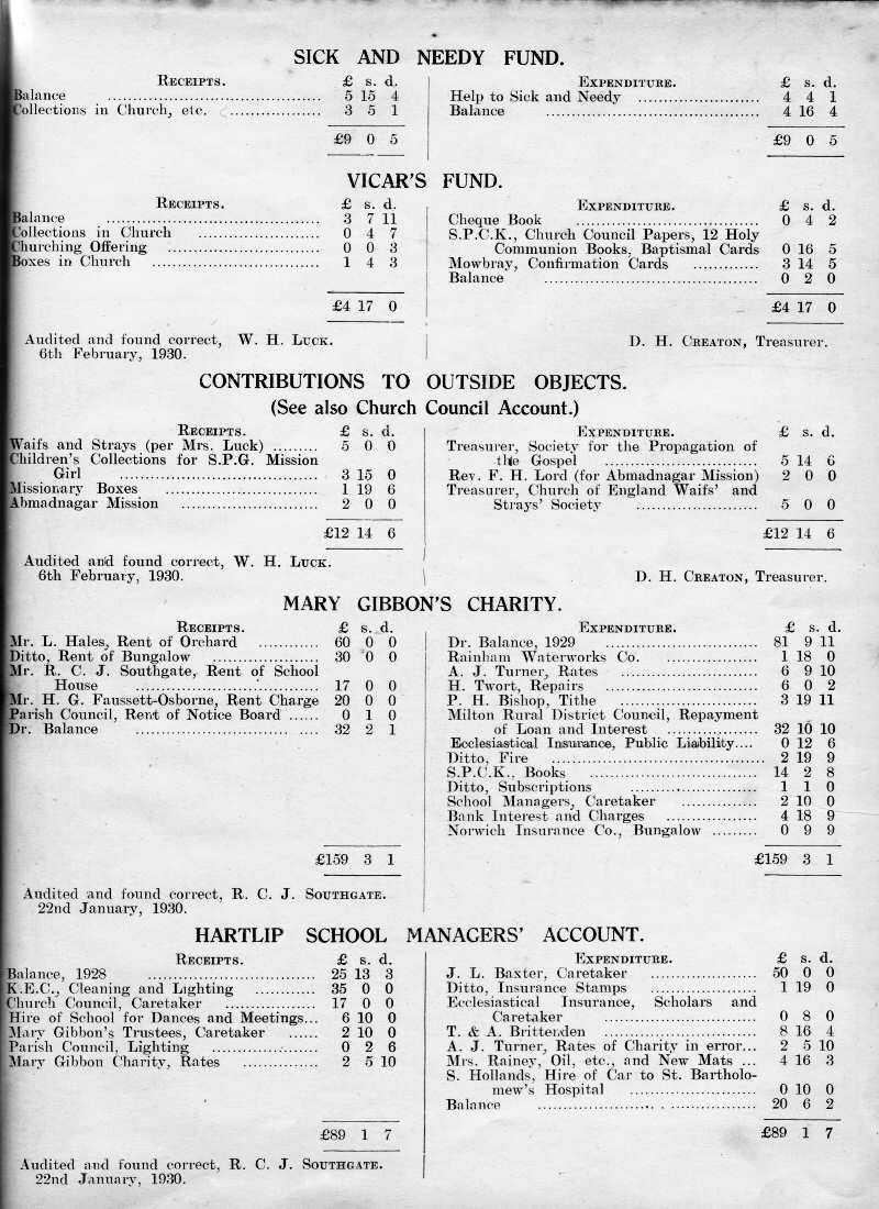 Parish Magazine page number 5 for Feb 1930