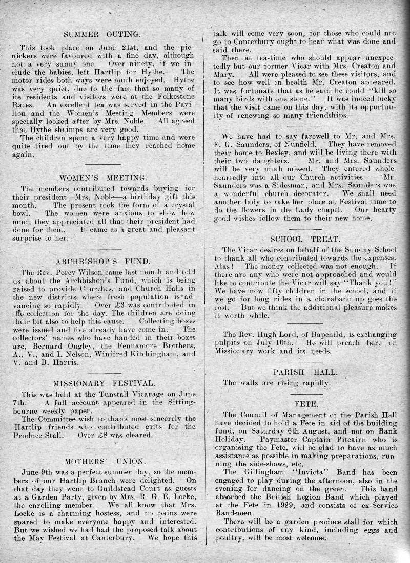 Parish Magazine page number 2 for Jul 1932