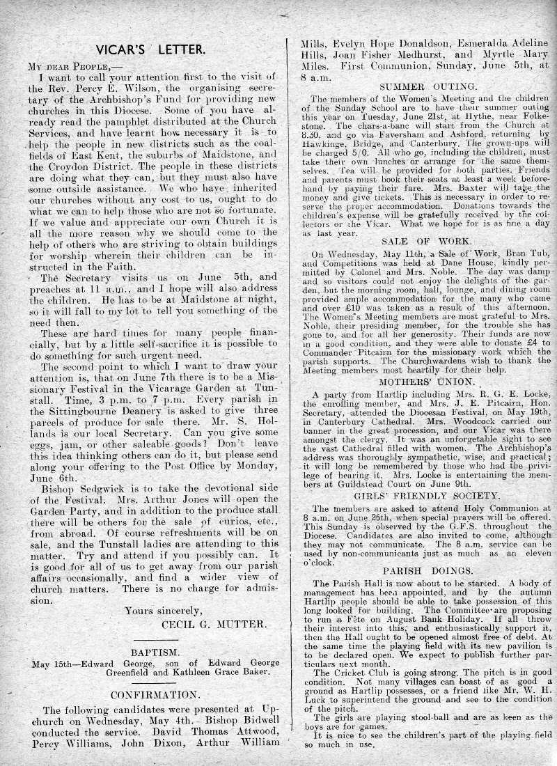 Parish Magazine page number 2 for Jun 1932