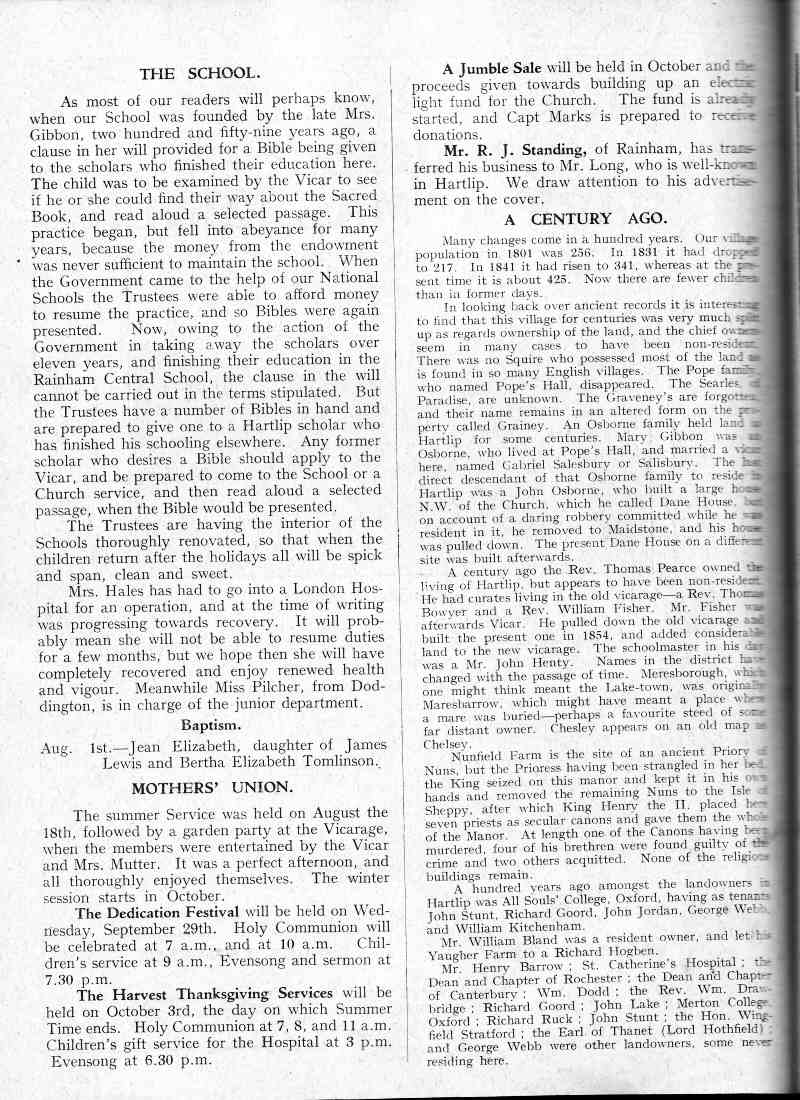 Parish Magazine page number 2 for Sep 1937