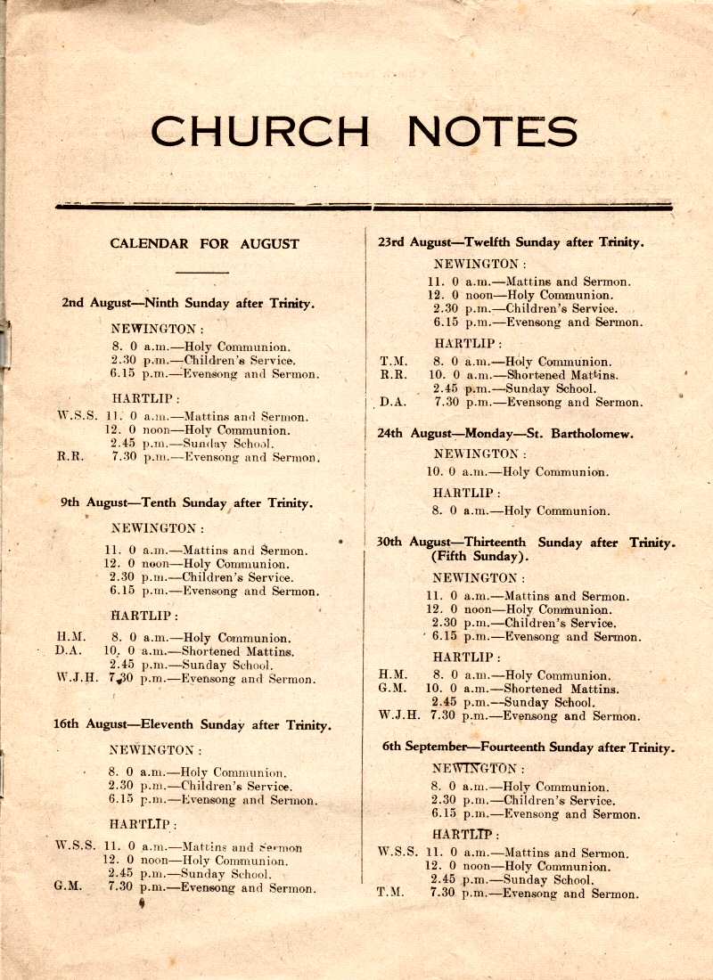 Parish Magazine page number 4 for Aug 1942