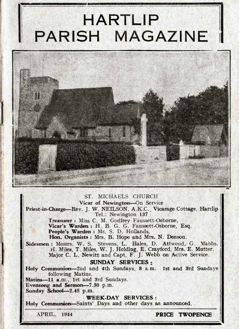 Parish Magazine page number 1 for Apr 1944