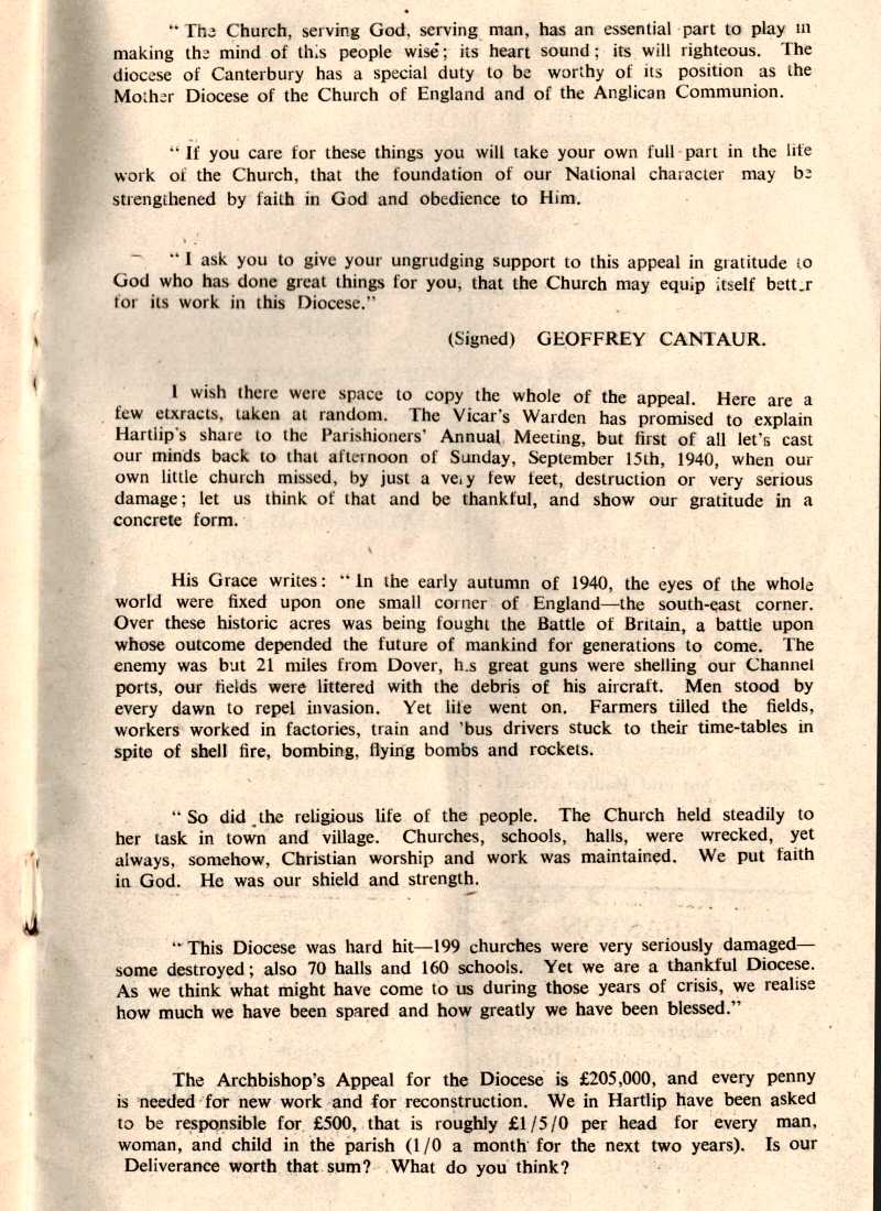 Parish Magazine page number 4 for May 1946