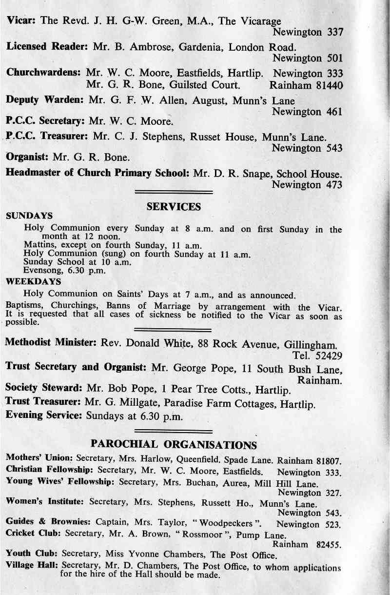 Parish Magazine page number 2 for Aug 1963