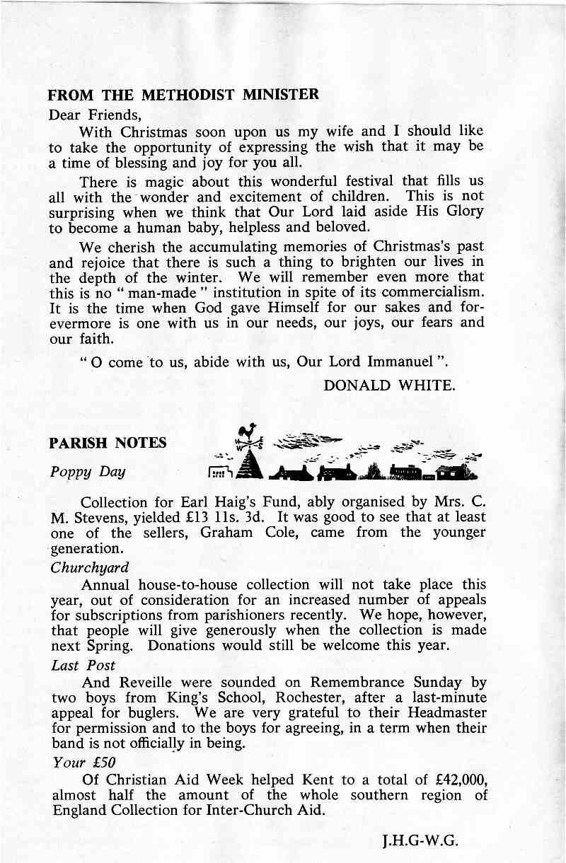 Parish Magazine page number 4 for Dec 1963