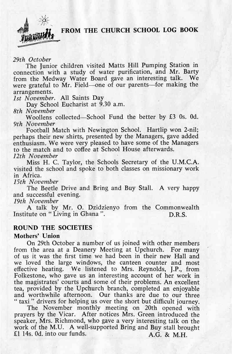 Parish Magazine page number 5 for Dec 1963