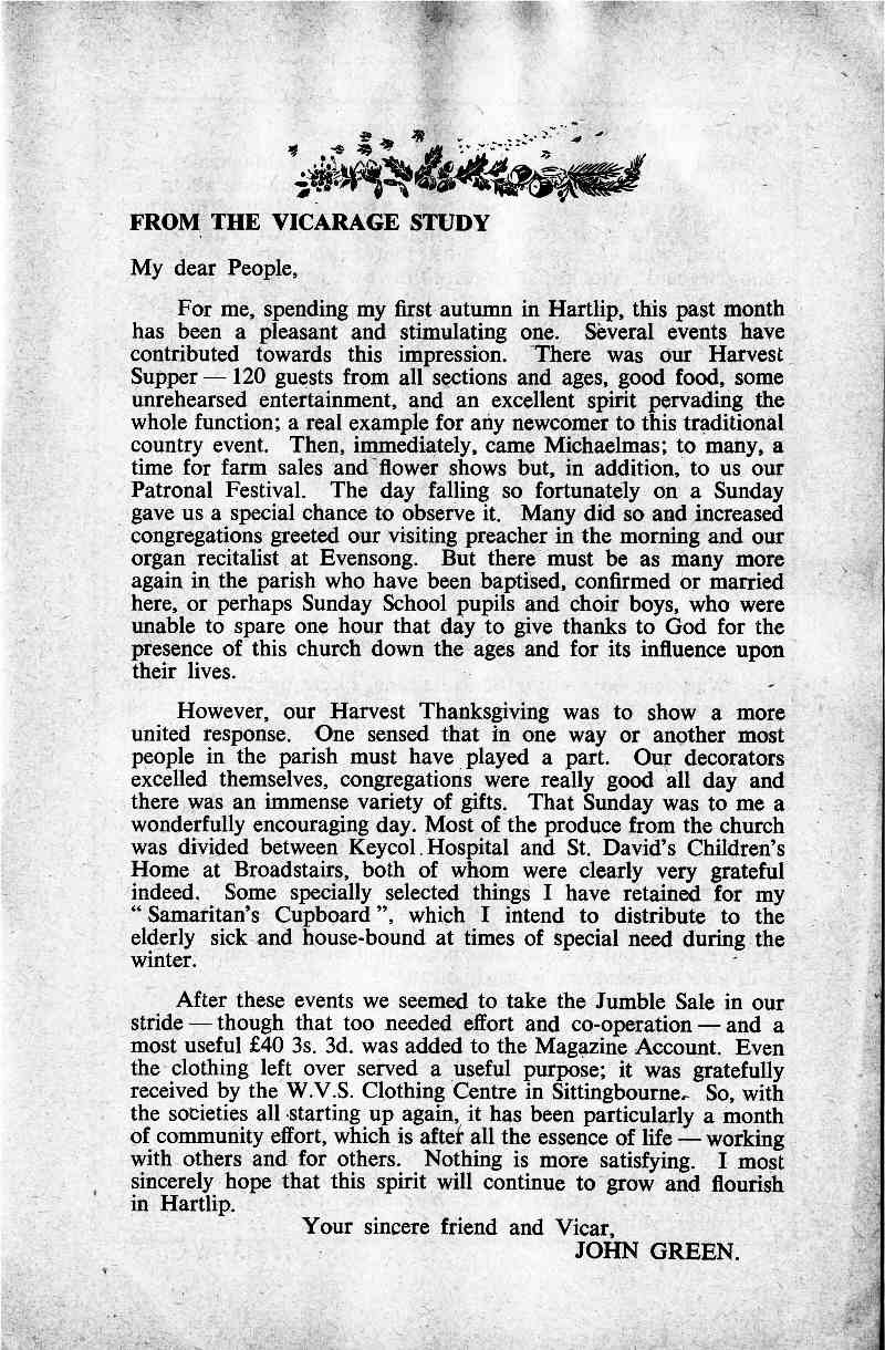 Parish Magazine page number 3 for Nov 1963