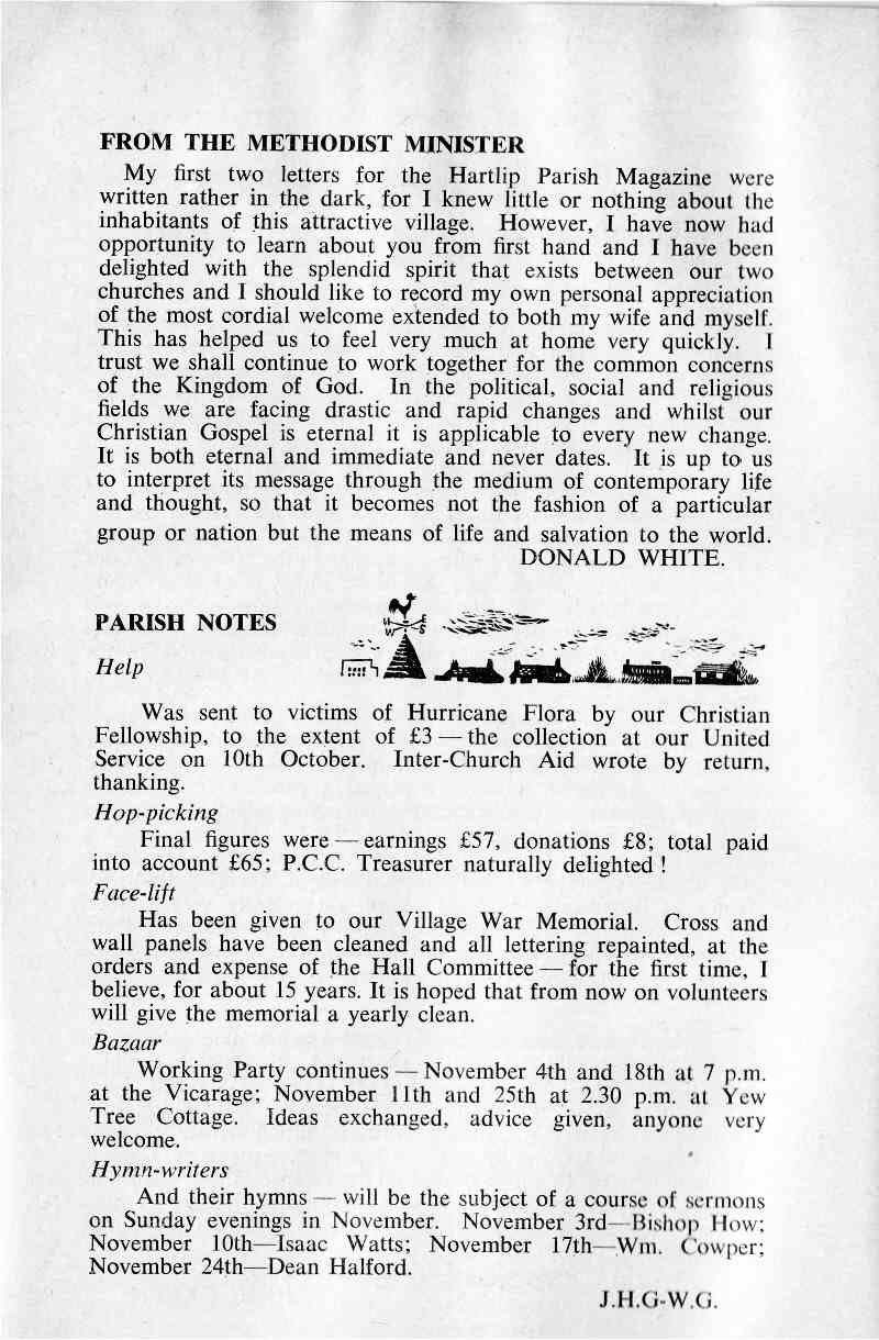 Parish Magazine page number 4 for Nov 1963