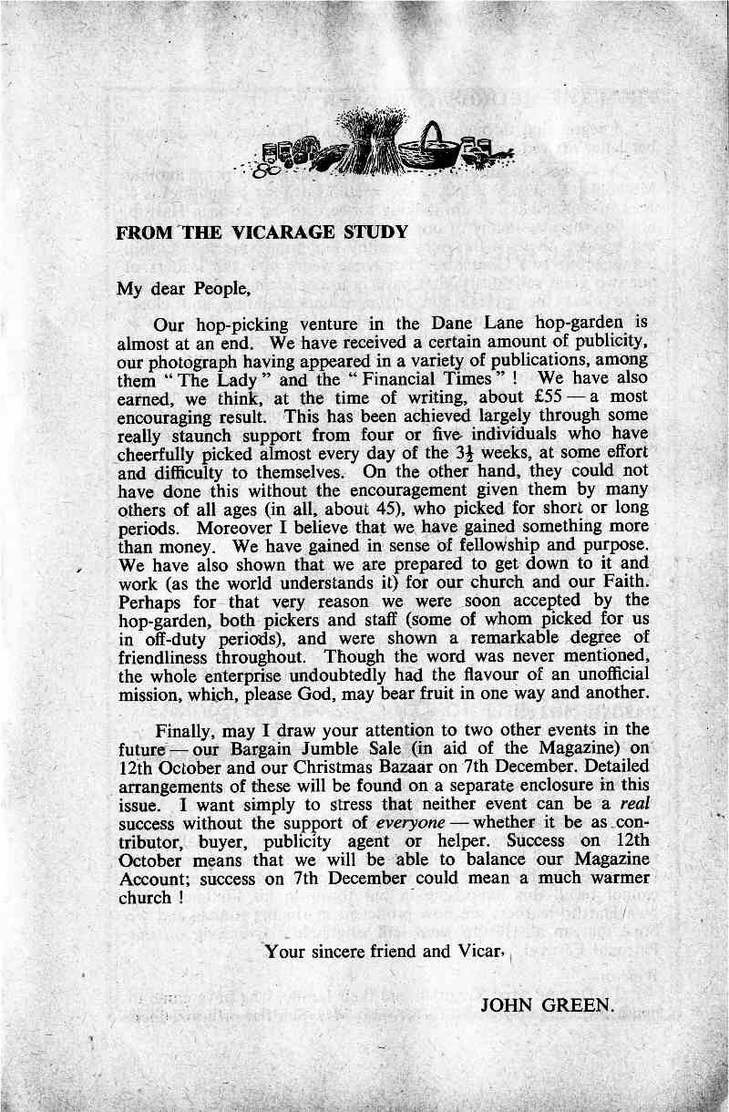 Parish Magazine page number 3 for Oct 1963