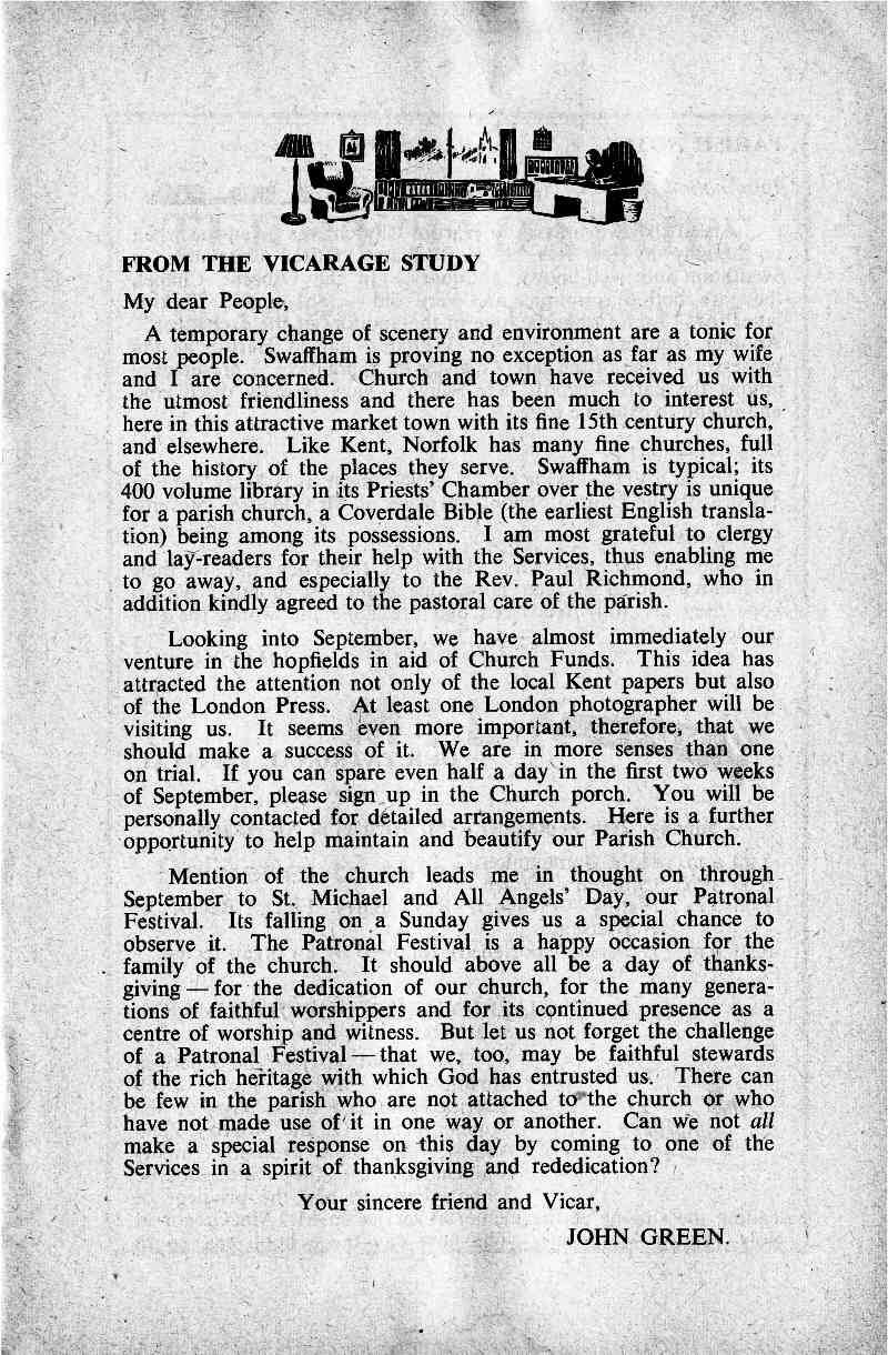 Parish Magazine page number 3 for Sep 1963