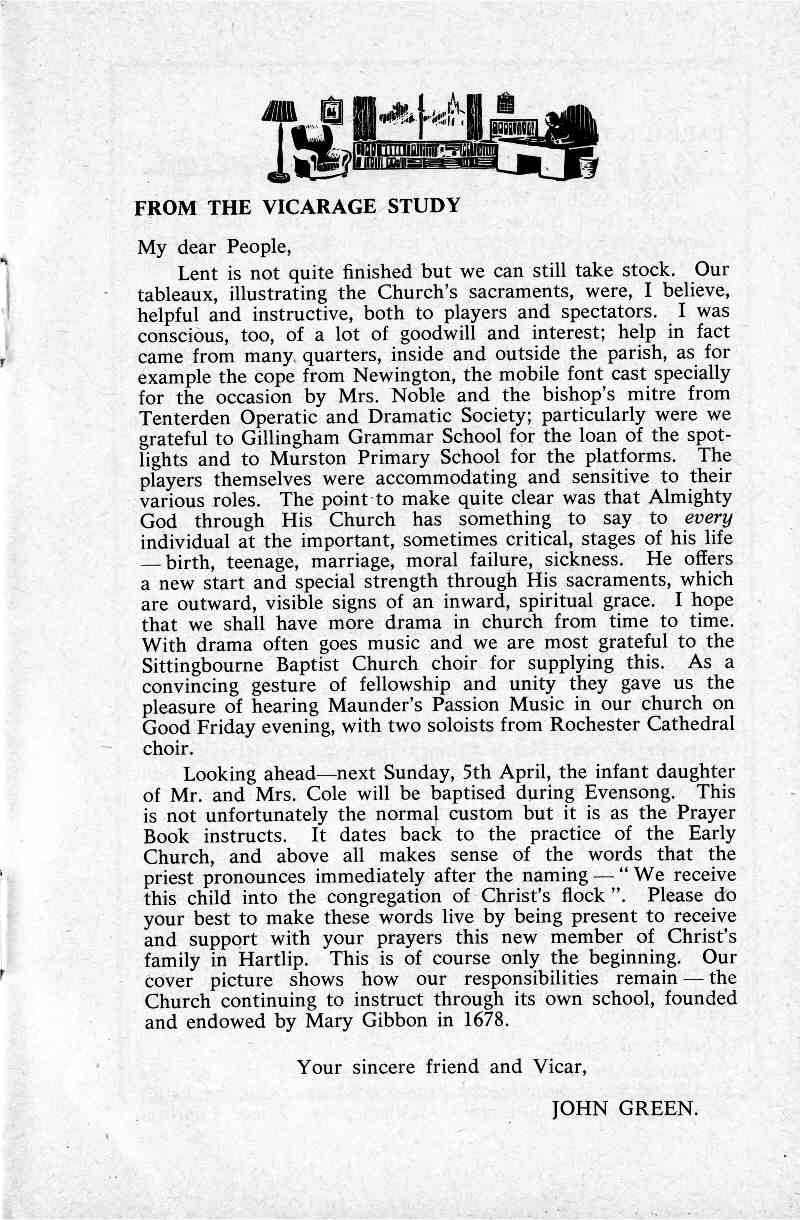 Parish Magazine page number 3 for Apr 1964