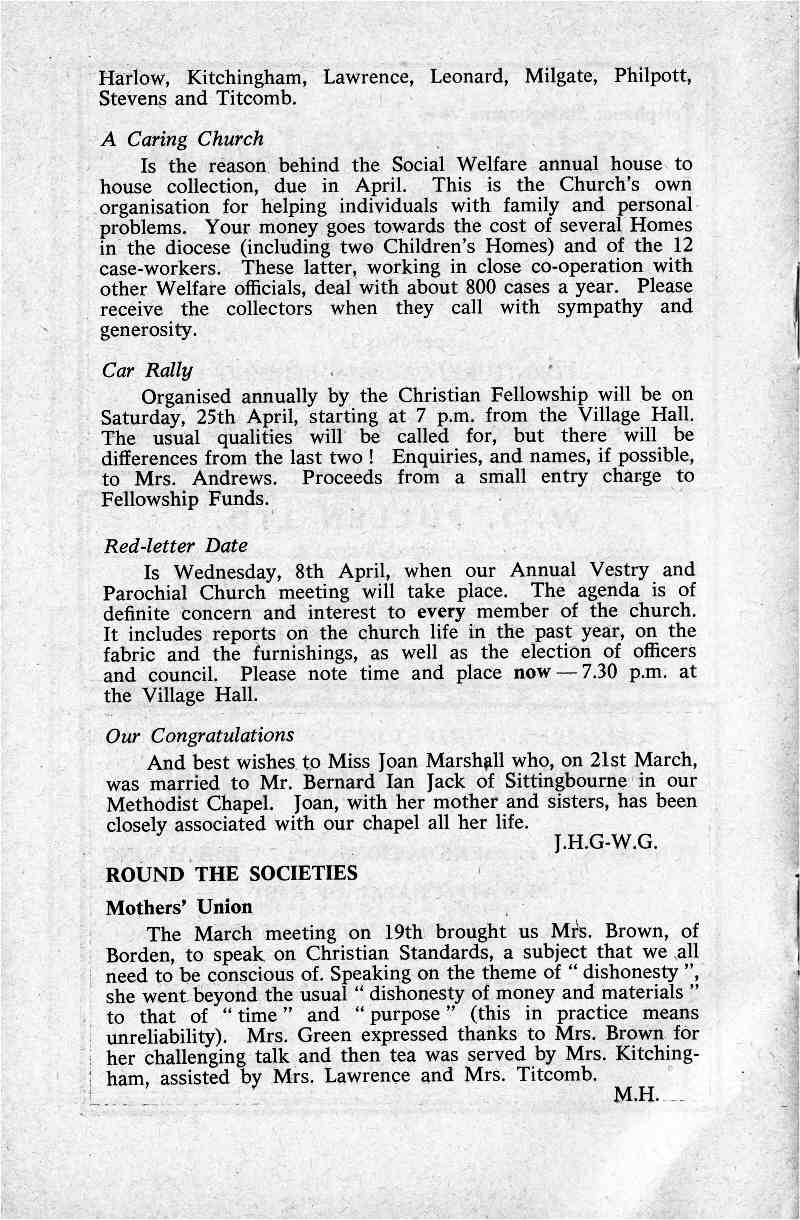 Parish Magazine page number 5 for Apr 1964