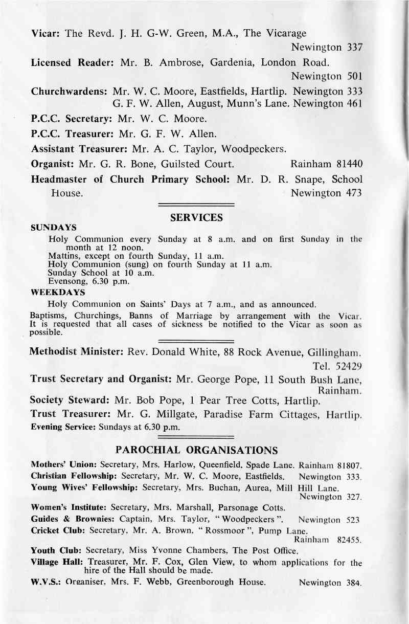 Parish Magazine page number 2 for Dec 1964