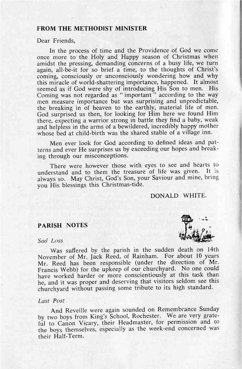 Parish Magazine page number 4 for Dec 1964