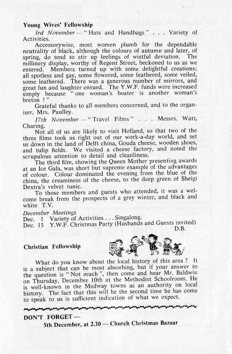 Parish Magazine page number 6 for Dec 1964