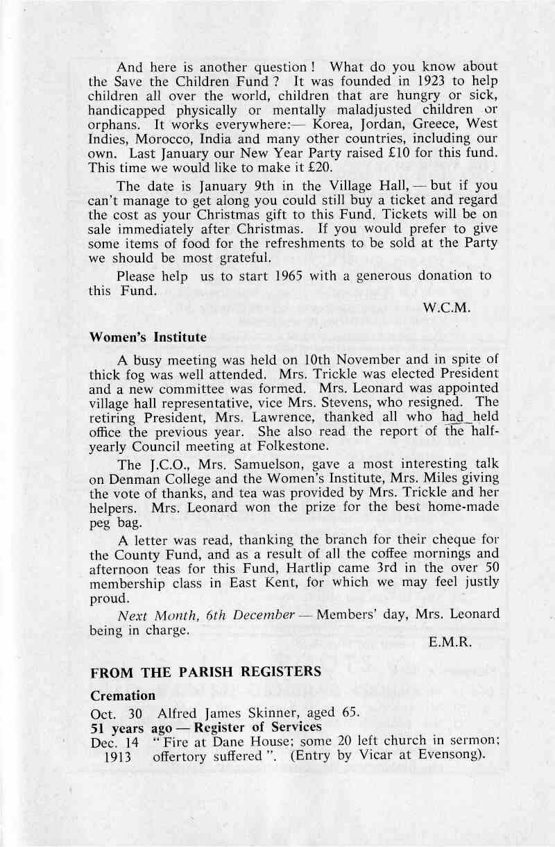 Parish Magazine page number 7 for Dec 1964