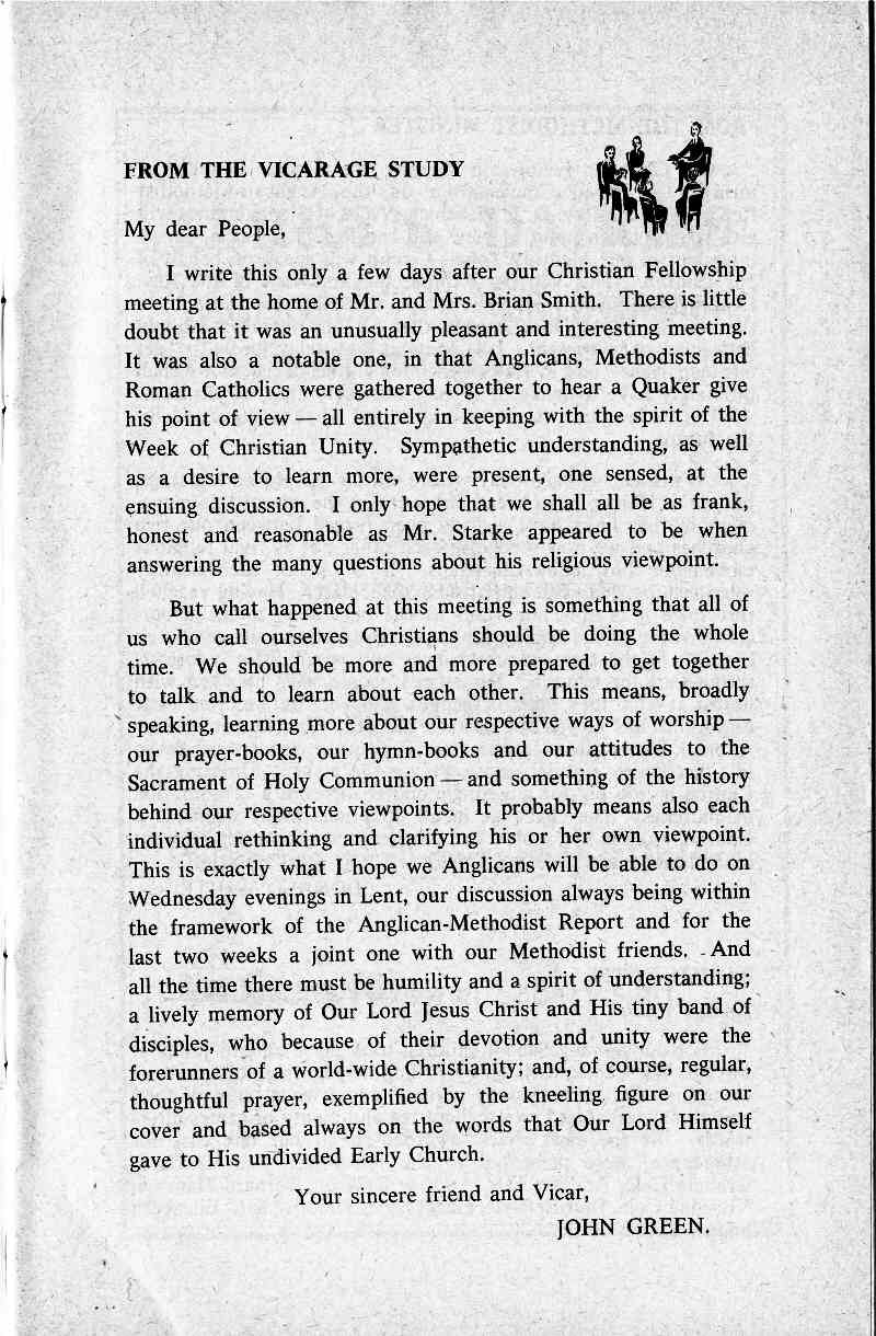 Parish Magazine page number 3 for Feb 1964