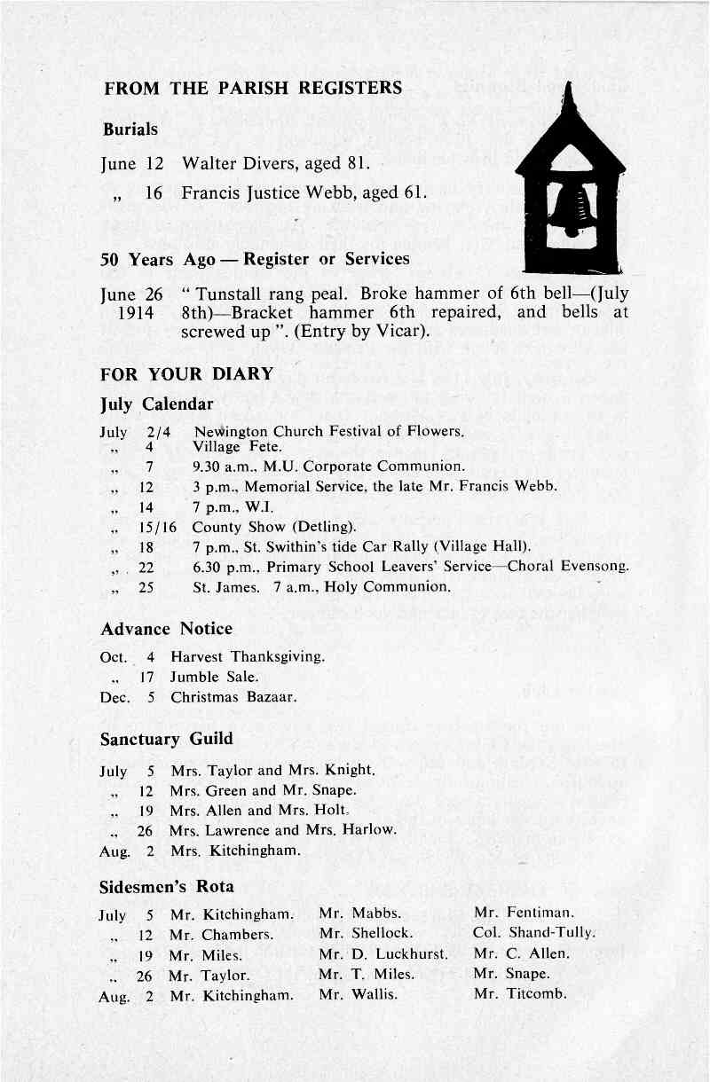 Parish Magazine page number 8 for Jul 1964