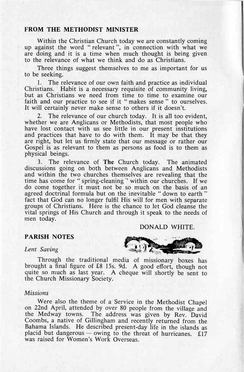 Parish Magazine page number 4 for Jun 1964