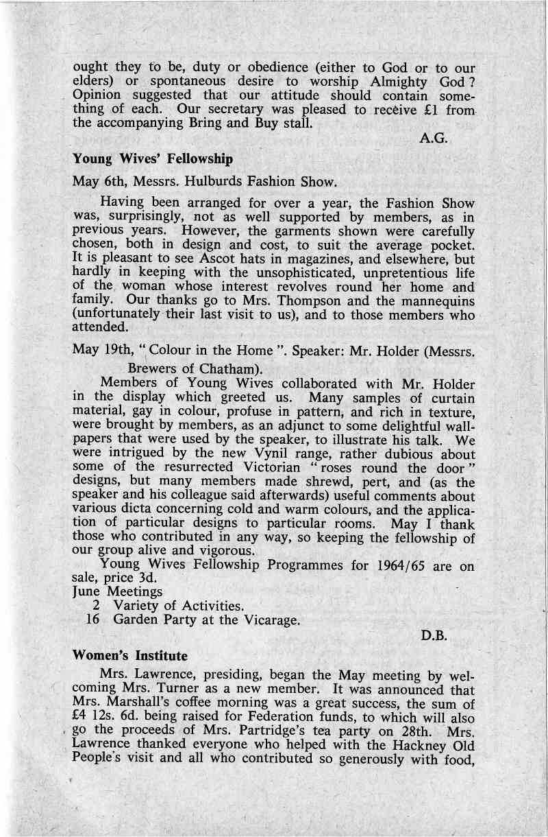 Parish Magazine page number 6 for Jun 1964